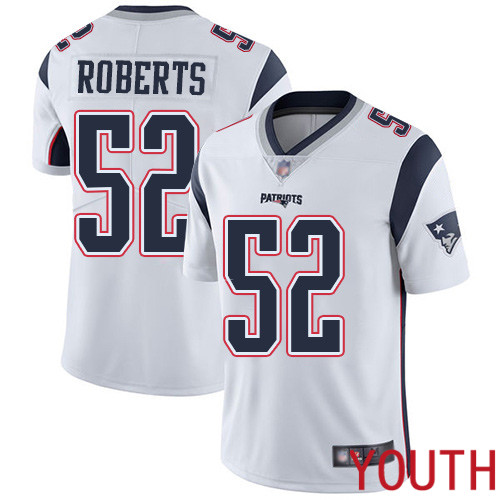 New England Patriots Football 52 Vapor Limited White Youth Elandon Roberts Road NFL Jersey